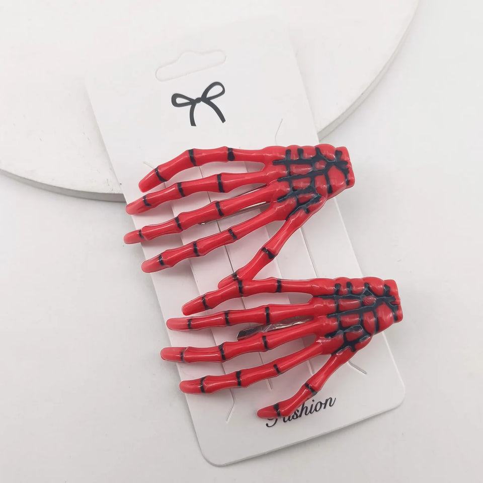Skeleton Hands Hair Clips