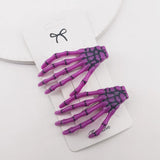 Skeleton Hands Hair Clips