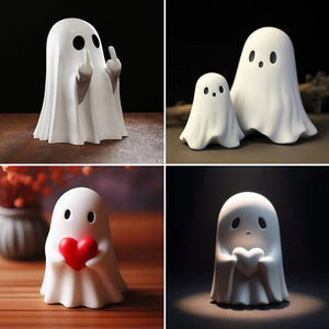 Funny Middle Finger Ghost Figurine