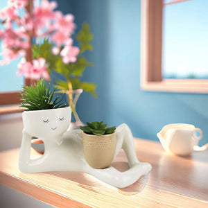 Funny Planter Pots with Drainage Hole