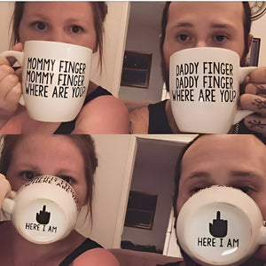 "Mommy & Daddy Finger" Mugs