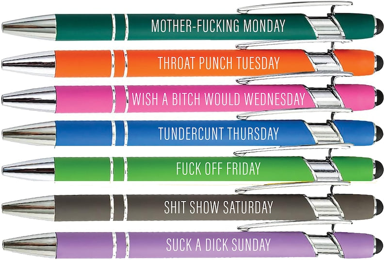 7 Days of The Week Pens