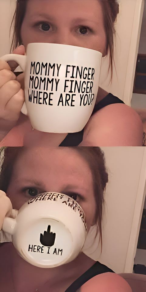 "Mommy & Daddy Finger" Mugs