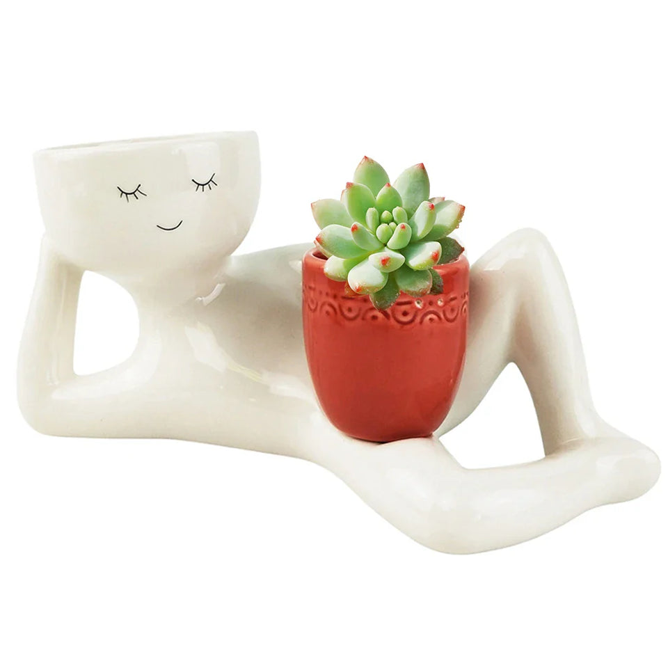 Funny Planter Pots with Drainage Hole