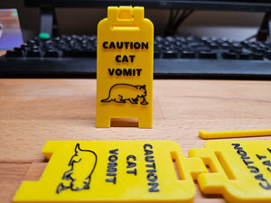 "Cat Vomit" Sign