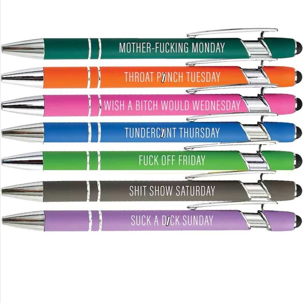 7 Days of The Week Pens