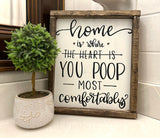 "Home Sweet Throne" Funny Sign