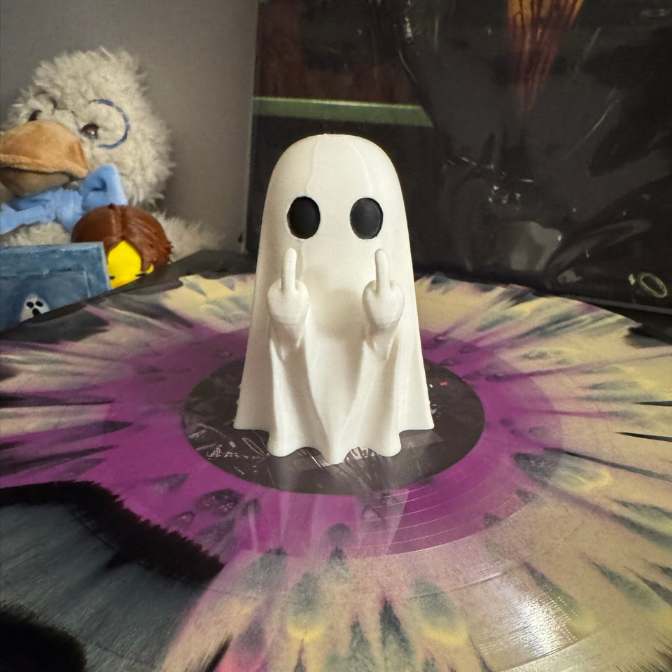 Funny Middle Finger Ghost Figurine